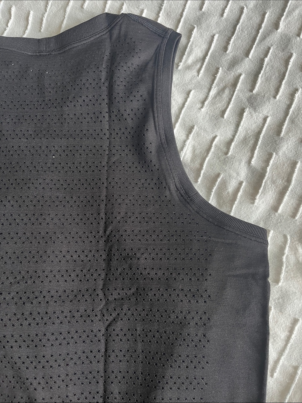 lululemon Black Perforated Workout Tank Top - Picture 8 of 9